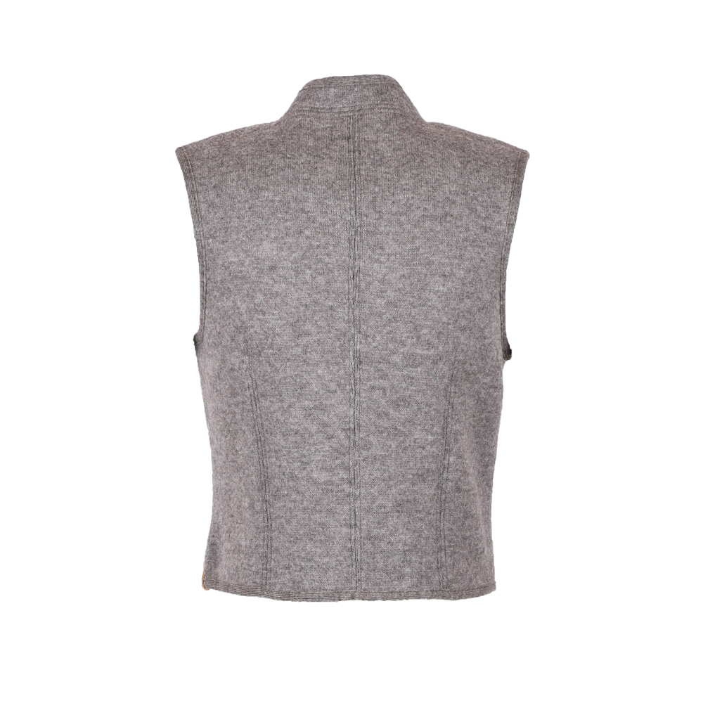 Kellner Weste mit Kragen | beige mel.