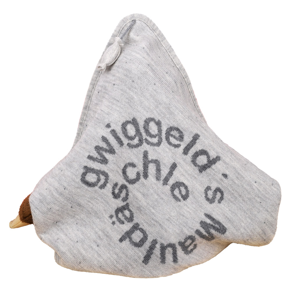 Babydecke gwiggelds Mauldäschle natur|grau Babydecke gwiggelds Mauldäschle natur|grau