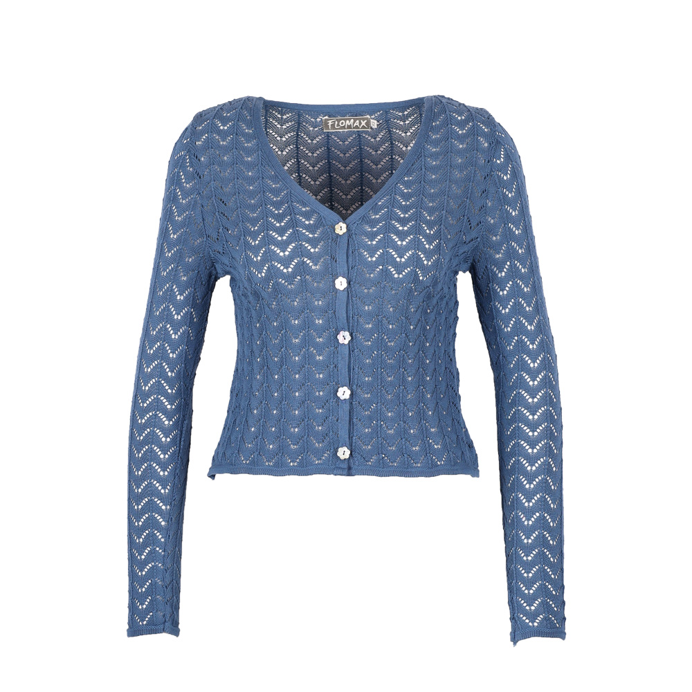 Ajour Kurzjacke Viola Bio-Baumwolle | oristano