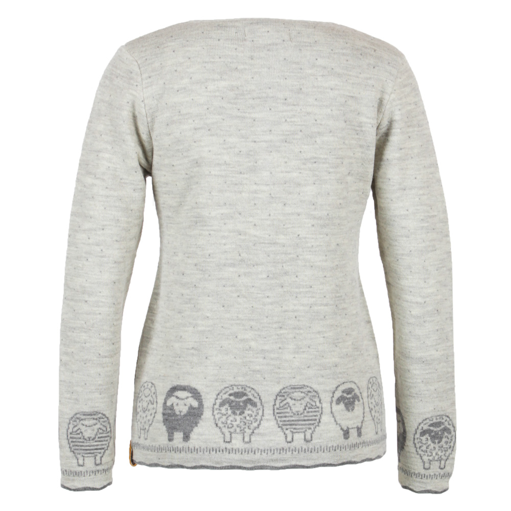Strickjacke Schäfle natur|grau