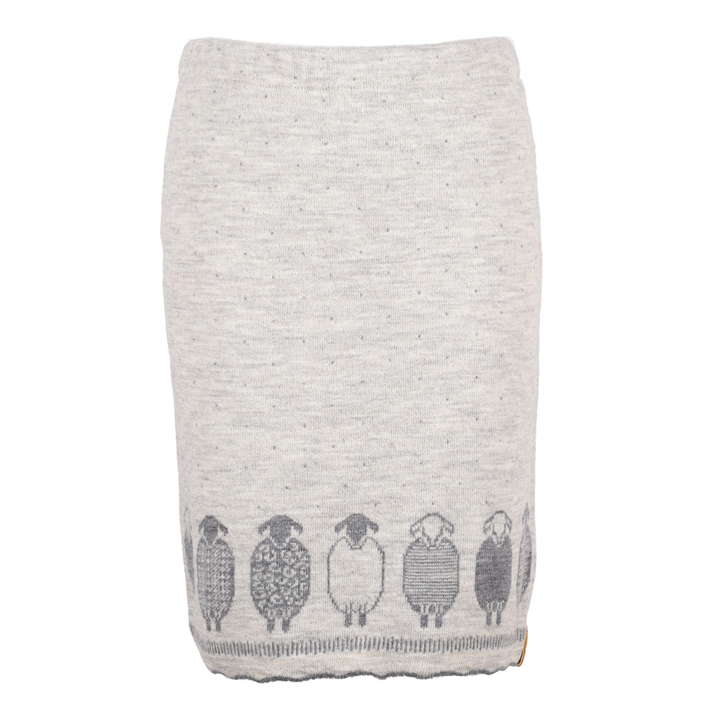 Strickrock Schäfle natur|grau