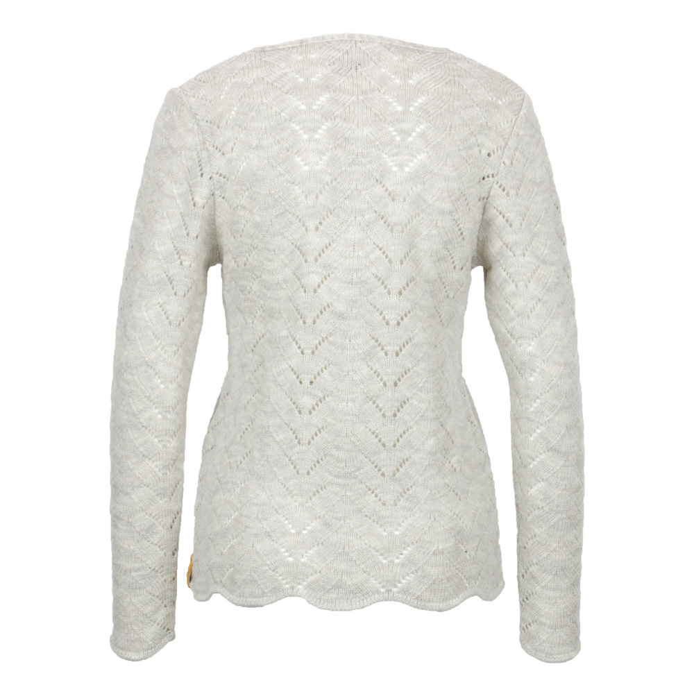 Ajour Strickjacke | natur mel.