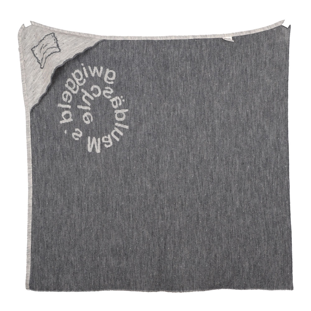 Babydecke gwiggelds Mauldäschle natur|grau Babydecke gwiggelds Mauldäschle natur|grau