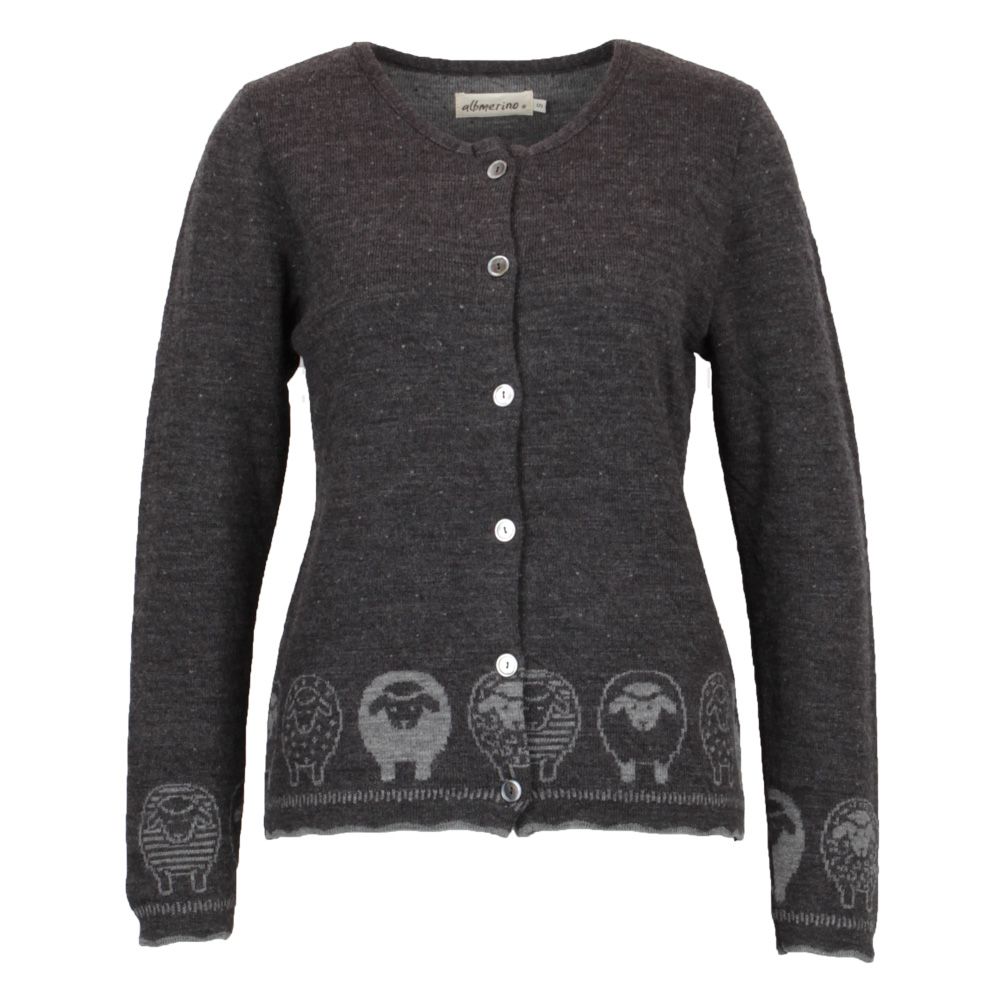 Strickjacke Schäfle anthrazit|grau