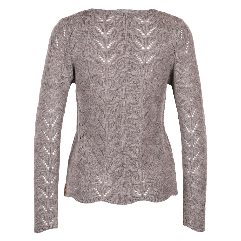 Ajour Strickjacke | beige mel.