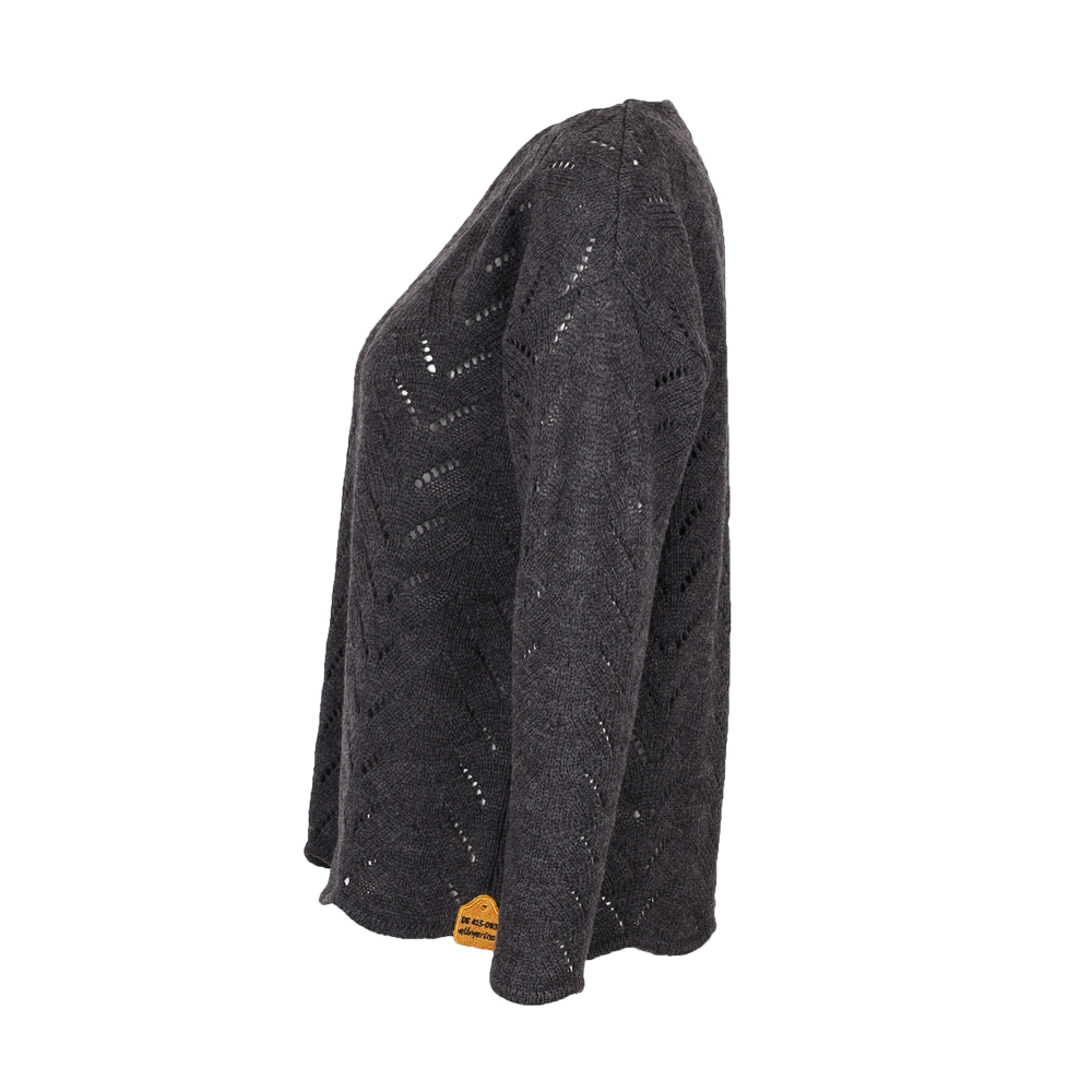 Ajour Oversize Pullover | anthrazit mel.