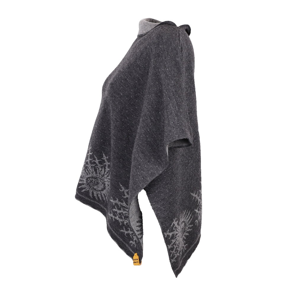 Poncho Distel anthrazit|grau