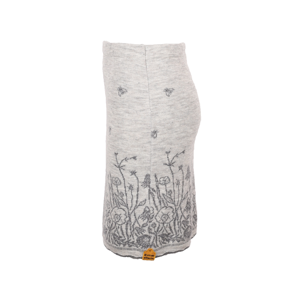 Strickrock Blumenwiese natur|grau