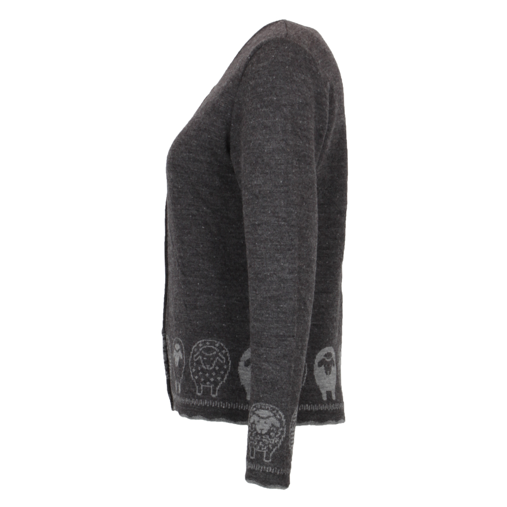 Strickjacke Schäfle anthrazit|grau