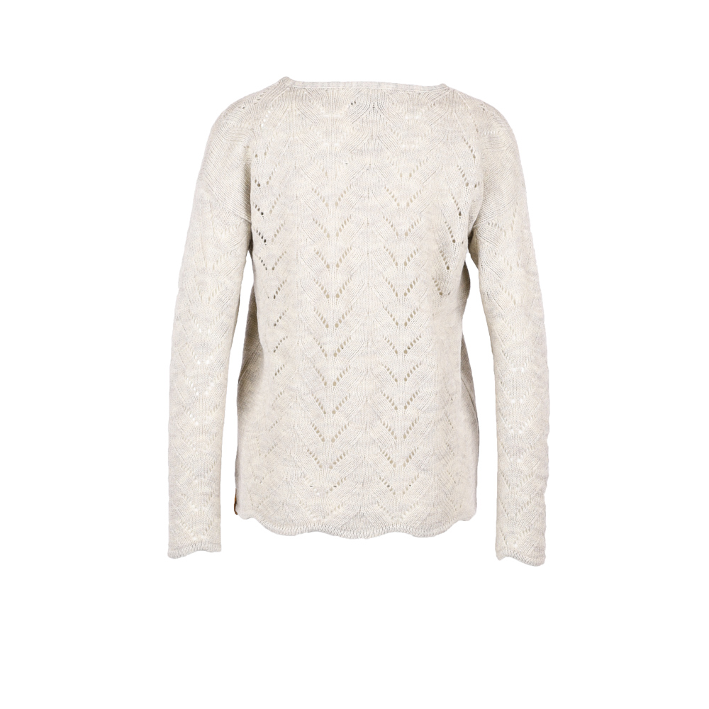 Ajour Oversize Pullover | natur mel.