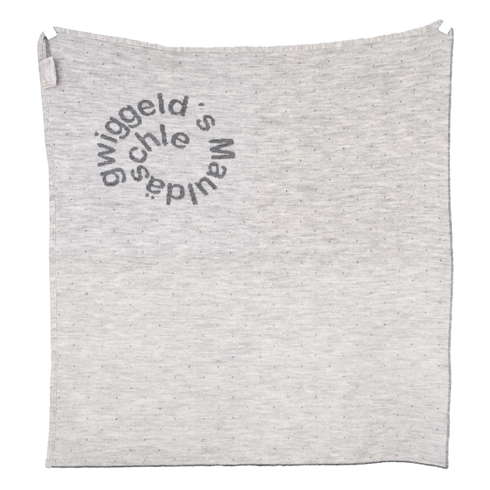 Babydecke gwiggelds Mauldäschle natur|grau