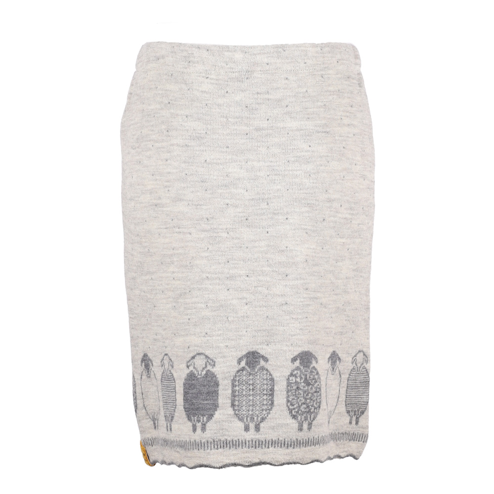 Strickrock Schäfle natur|grau
